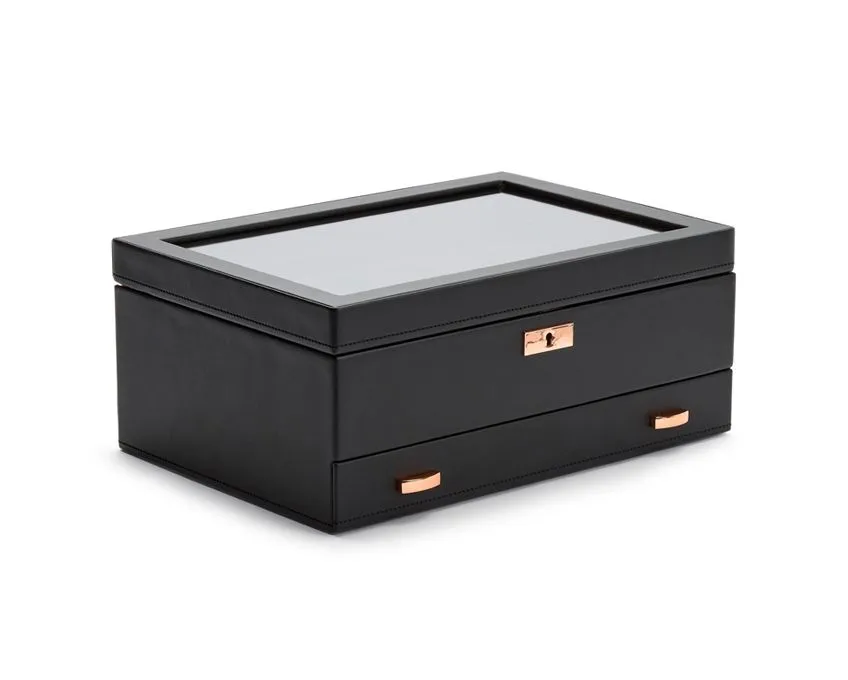WOLF Axis 10 Piece Watch Box with Drawer