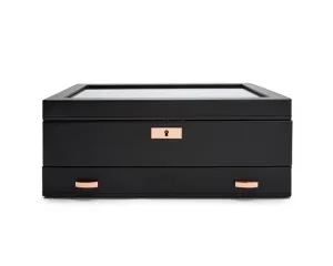 WOLF Axis 10 Piece Watch Box with Drawer