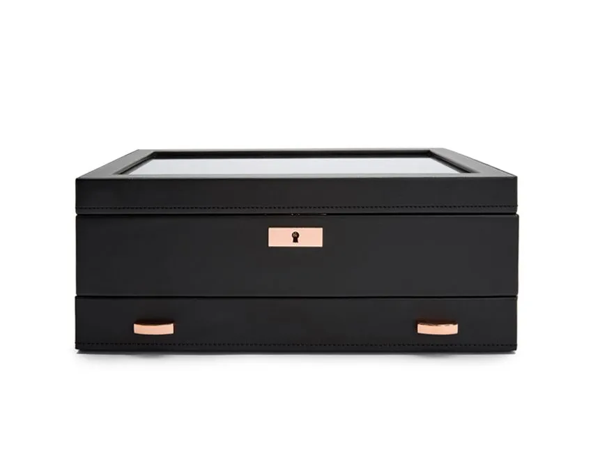 WOLF Axis 10 Piece Watch Box with Drawer