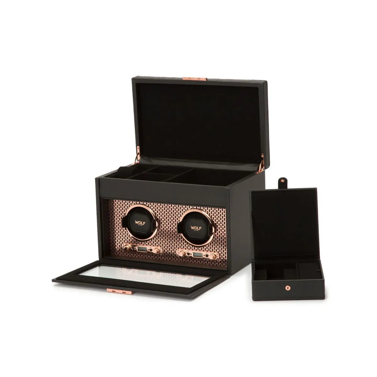 Wolf Axis Double Watch Winder with Storage