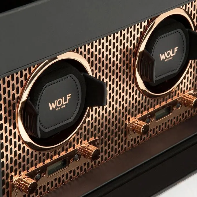 WOLF AXIS Double Watch Winder with Storage