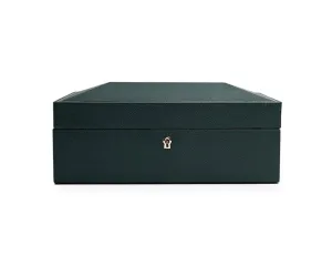 WOLF British Racing 8 Piece Watch Box - Green