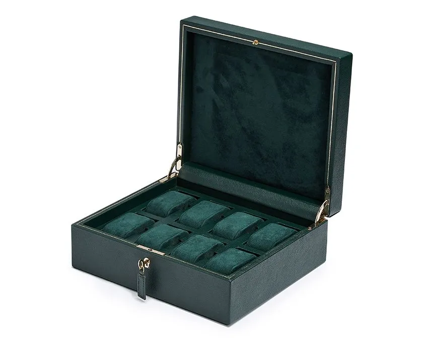 WOLF British Racing 8 Piece Watch Box - Green