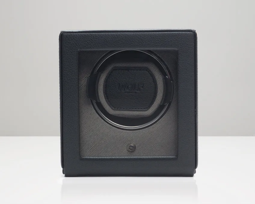 WOLF Single Cub Watch Winder with Cover - Black