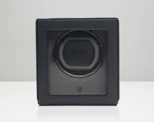 WOLF Single Cub Watch Winder with Cover - Black