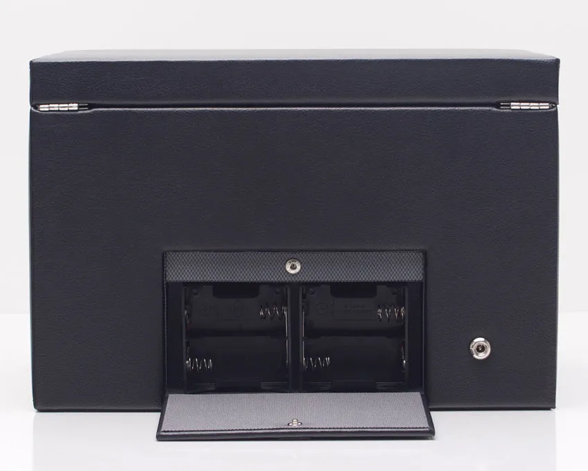 WOLF Viceroy Double Watch Winder with Cover, Storage and Travel Case