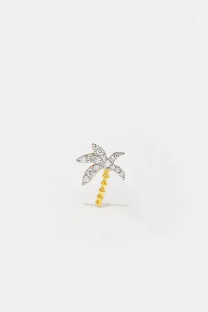 YVONNE LÉON | SINGLE DIAMOND PALM TREE EARRING